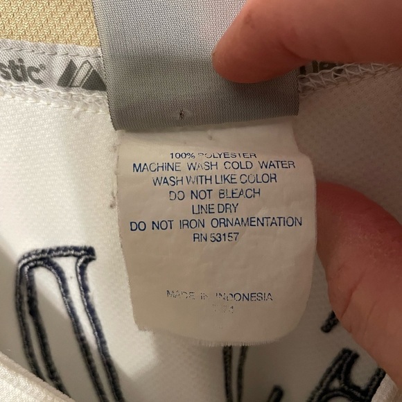 Majestic Brewers Fielder 28 Baseball Jersey - White and Navy - Picture 4 of 5